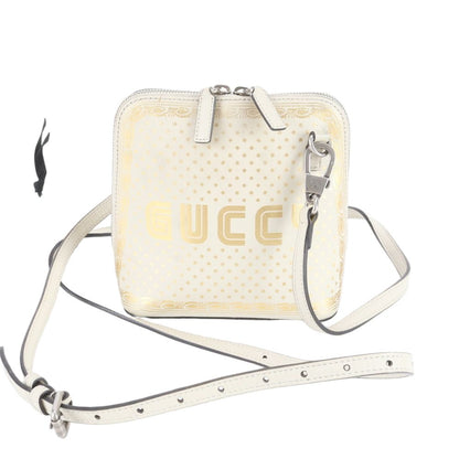 Gucci Sega Collaboration Guccy Print Leather Shoulder Bag Crossbody