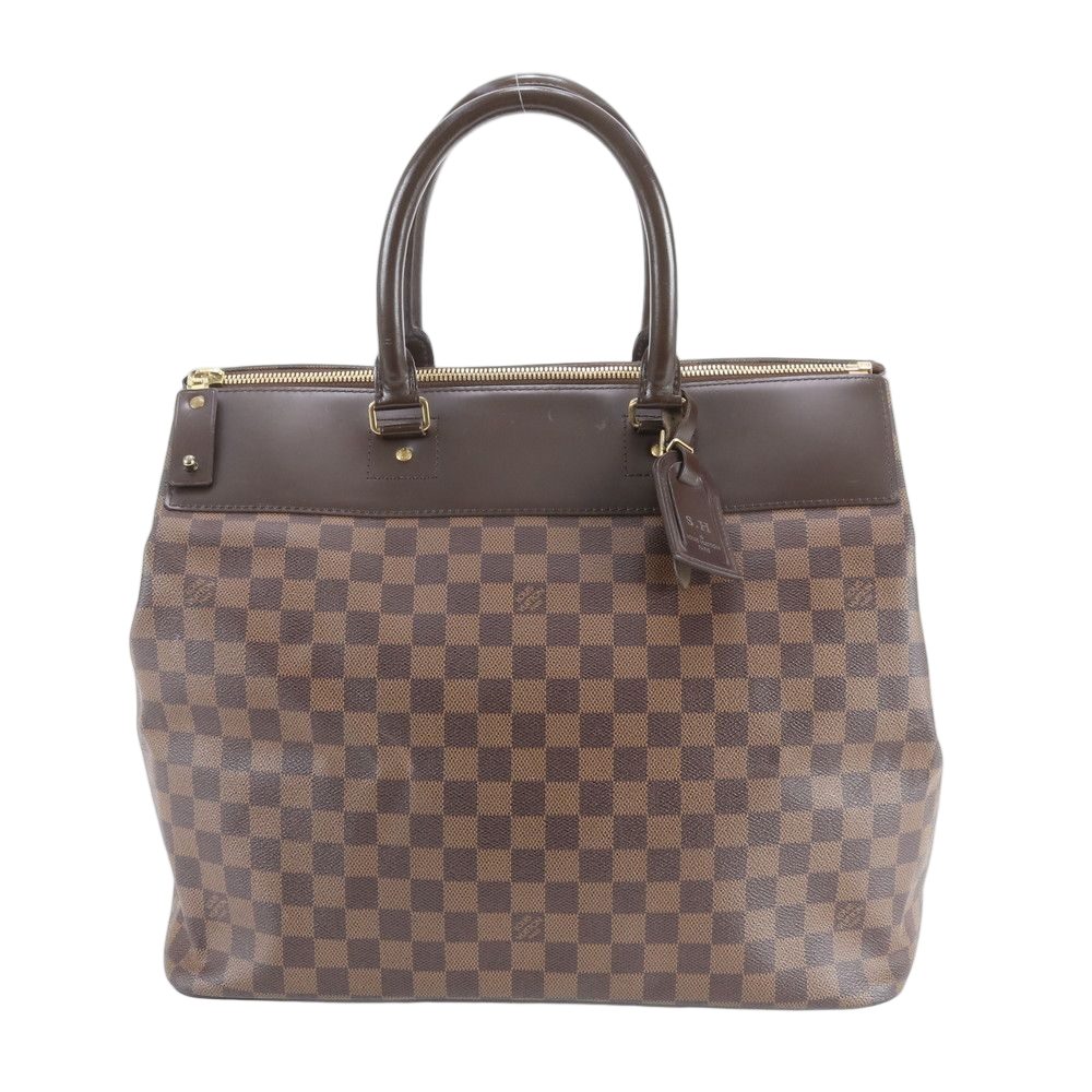 Louis Vuitton Damier Greenwich PM Leather Boston Bag Business Travel Tote Rne
