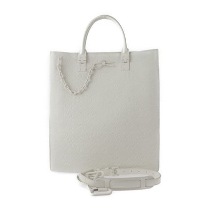 Louis Vuitton Sac Plat Virgil Abloh Tote Bag Taurillon Leather White