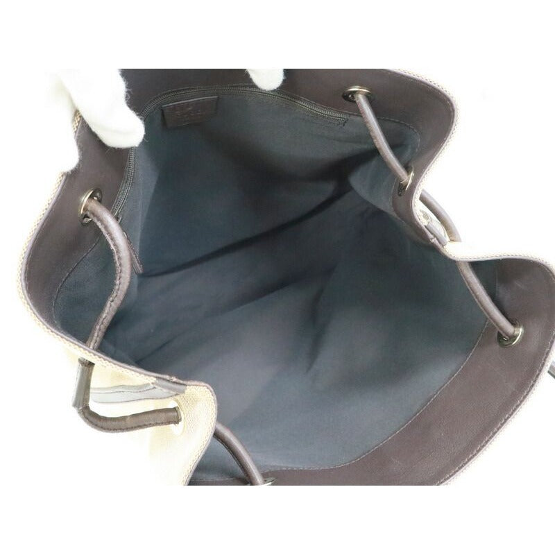 Gucci Shoulder Bag Canvas Beige Brown — view 5