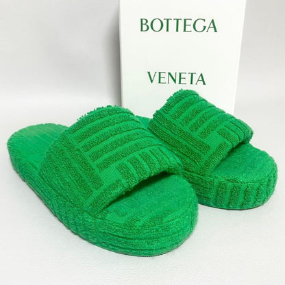 Bottega Veneta Resort Sponge Slide Sandals Green