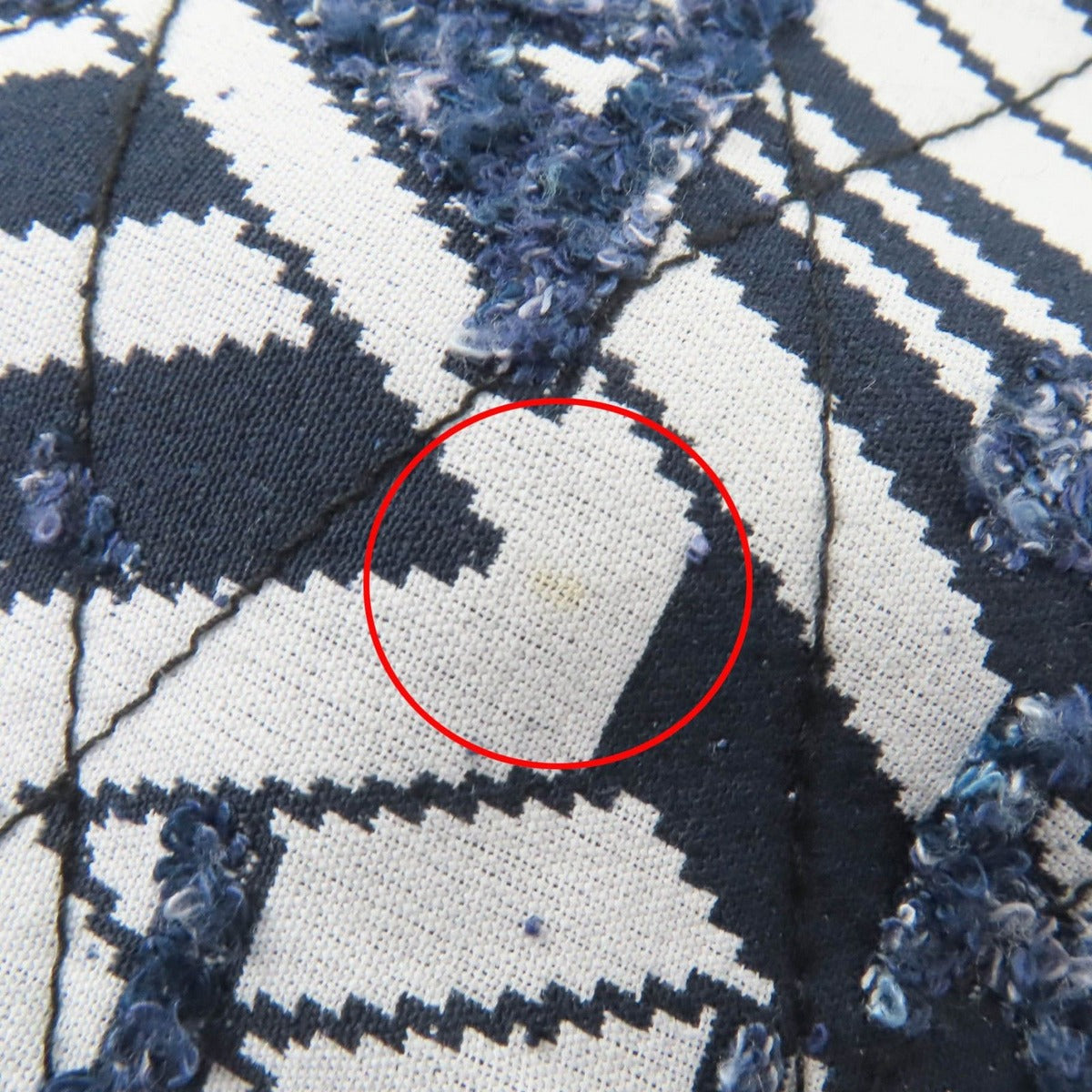 Louis Vuitton Leather Piping Monogram Fringe Coat White Indigo 34 — view 12