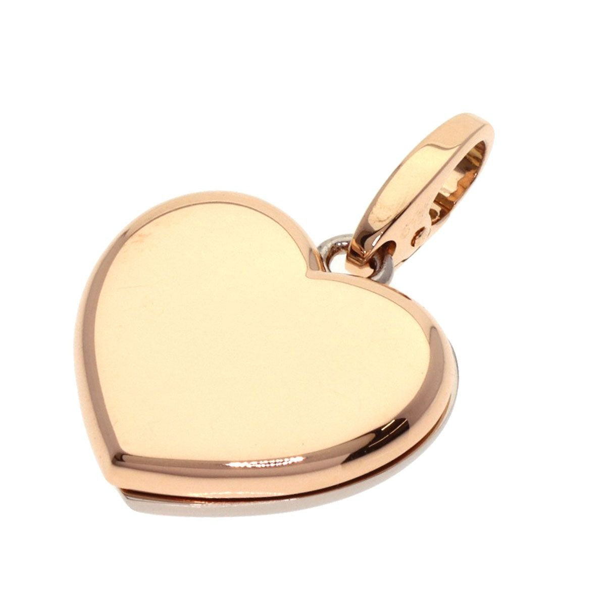 Cartier Double Heart Charm Pendant Top 18K Pink Gold White