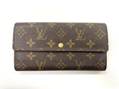 Louis Vuitton Monogram Portefeuille Sarah Long Wallet M61734 Brown Made In