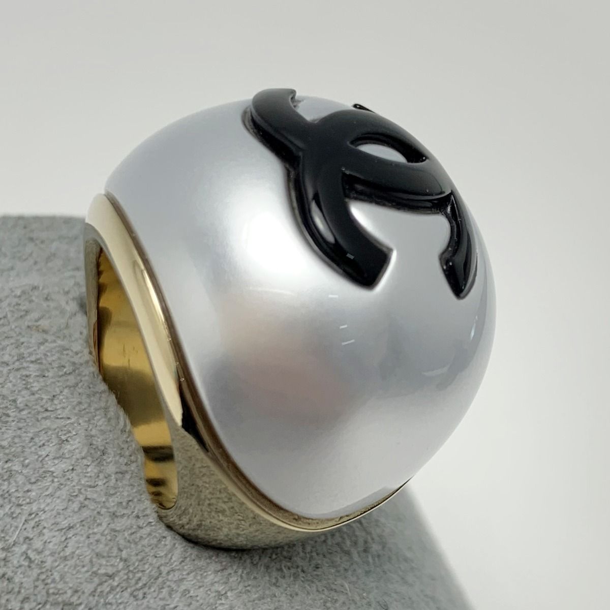 Chanel CC Mark Accessories Ring 25p Gold X Silver Size No 12