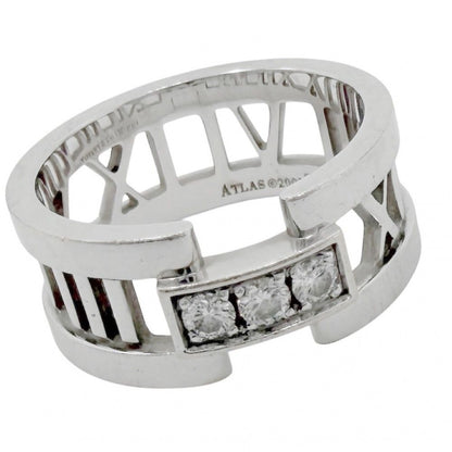 Tiffany & Co Ring Atlas Open 18K WG