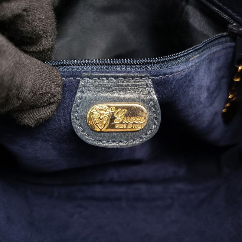 Gucci Hobo Navy Leather 001-06