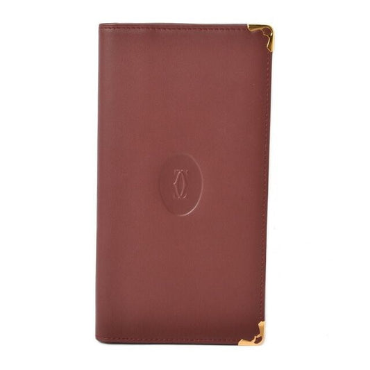 Cartier Wallets Long Wallet Leather Must de Cartier Bordeaux