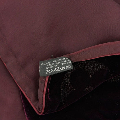 Louis Vuitton Echarpe Velvet Shawl Rayon Silk Gold Vintage Scarf — view 14