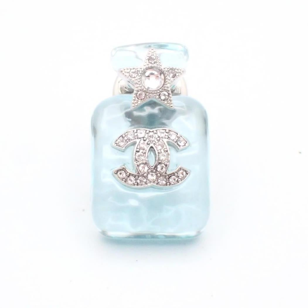 Chanel CC Logo Brooch Perfume Bottle Star Comet