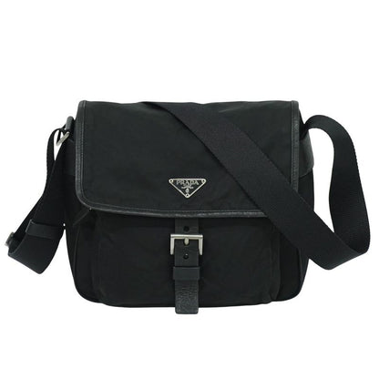 Authentic Prada Nylon Shoulder Bag Pochette Black Bag Pre-owned [follow-up