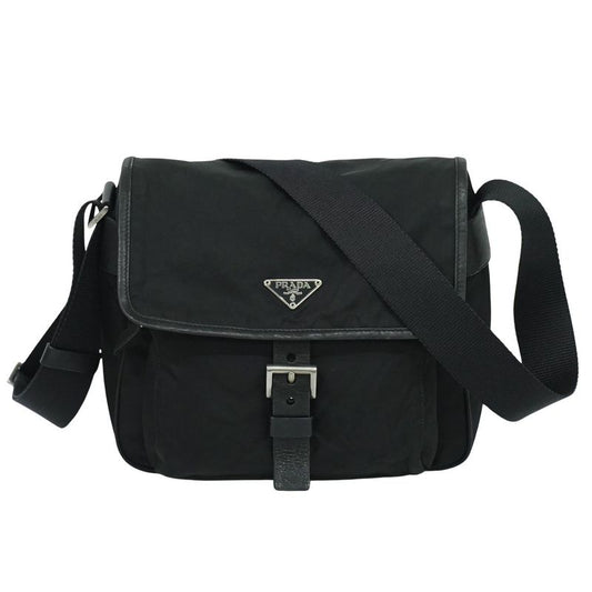 Authentic Prada Nylon Shoulder Bag Pochette Black Bag Pre-owned [follow-up