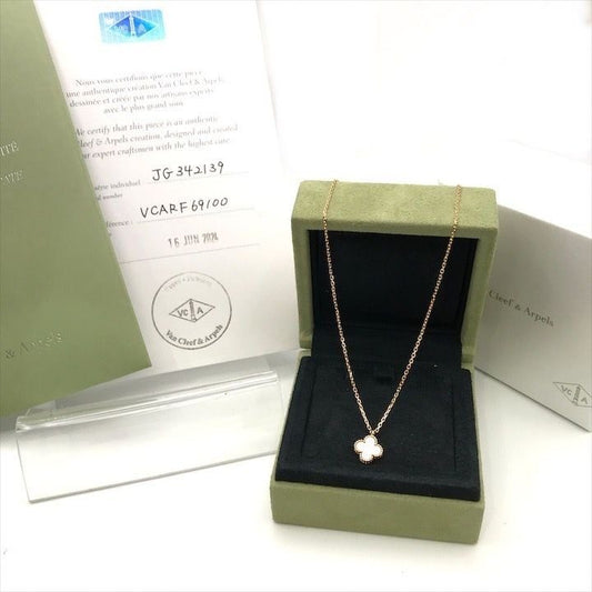 Van Cleef & Arpels Sweet Alhambra Shell Mother of Pearl 750 Necklace