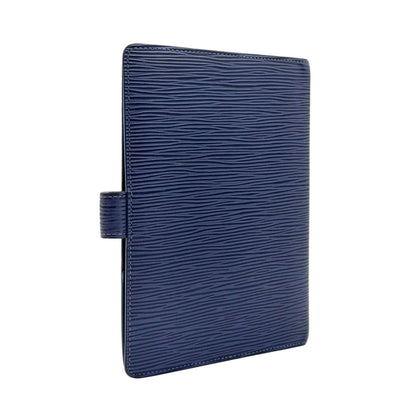 Louis Vuitton Epi Agenda MM 6 Hole Notebook Cover Leather Blue Silver — view 2