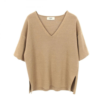 Fendi Knit Beige Fabric Silk Sweater