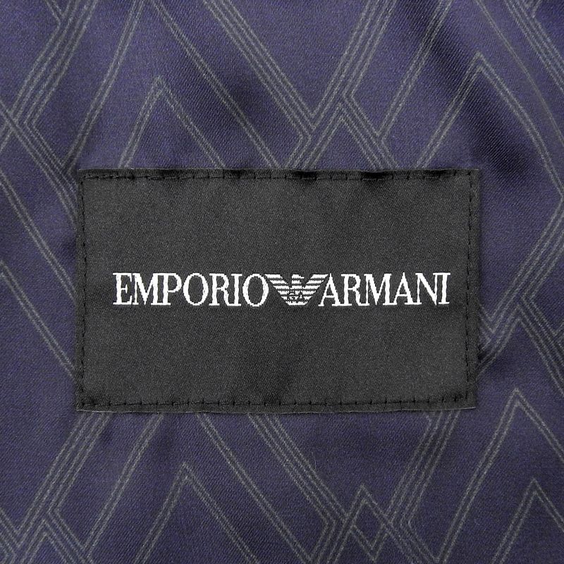Emporio Armani Velour W Zip Up Hoodie Navy 44 Made In Bulgaria Men's