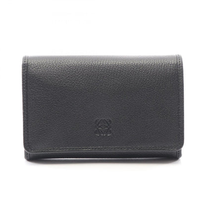 Loewe Bifold Wallet Anagram Black Leather Trifold