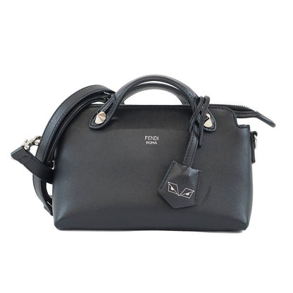 Fendi Mini Vitheway Black Shoulder Bag Handbag 2-Way Leather 8 Bl135