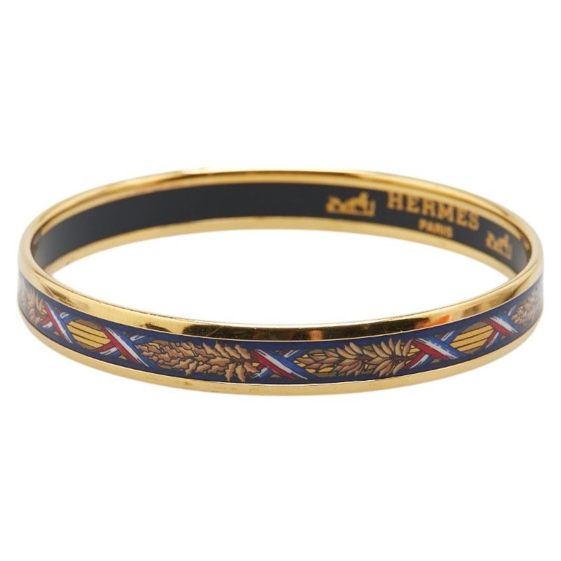 Hermes Enamel PM Cloisonne Gold Black Multicolor Plated Belt