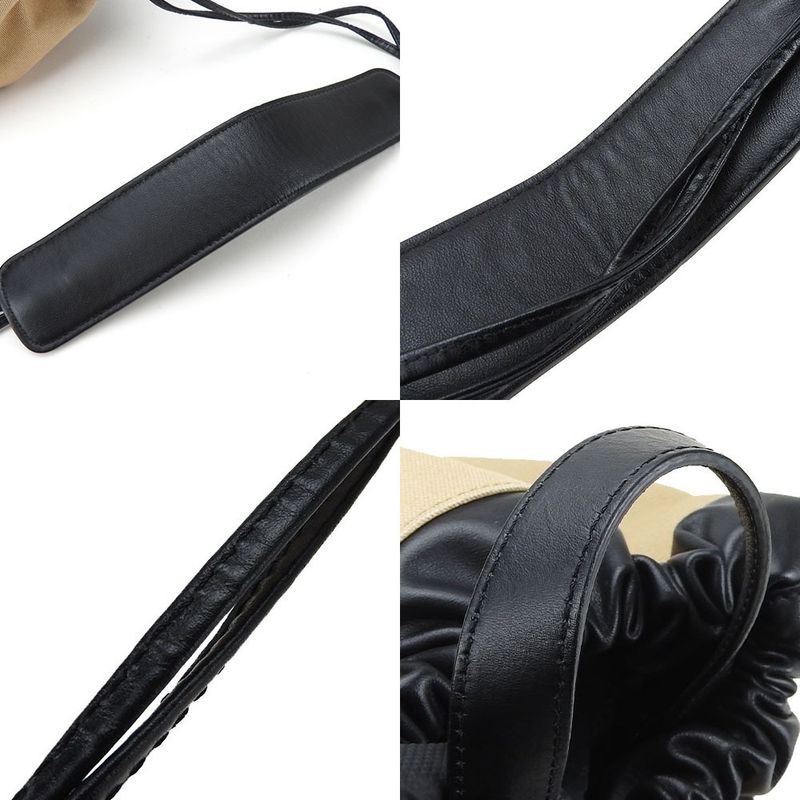 Fendi Backpack Sac Backpack 7vz057 Canvas Leather Beige Black Going Out Ladies