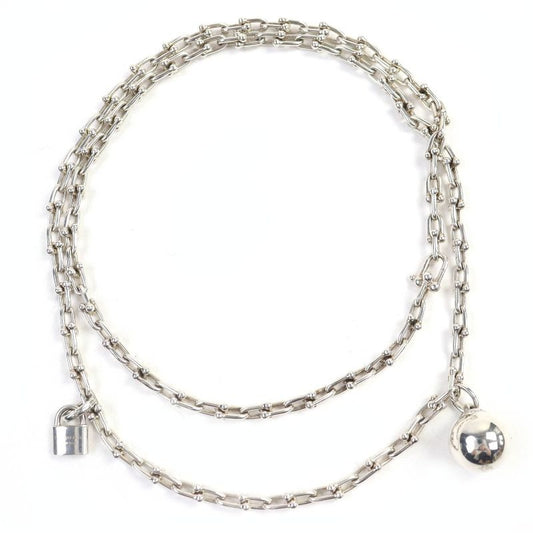 Tiffany & Co Hardware Wrap Link AG 925 Accessory Necklace Silver
