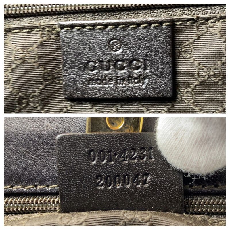 Gucci Sherry Line Beige Brown Gold Hardware Canvas/leather 001 4231 Shoulder