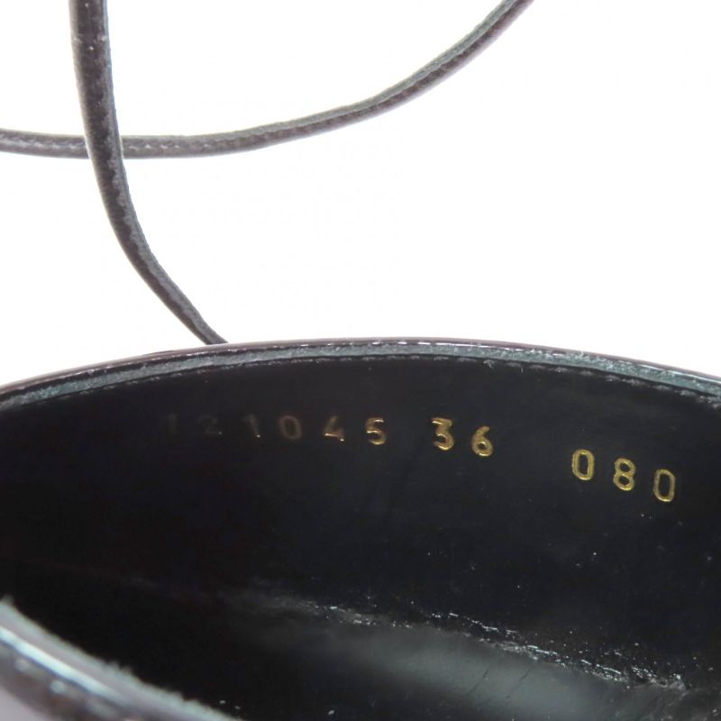 Gucci 721045 Pointed Toe Patent Leather Pumps Black 36 With Box And Storage Bag