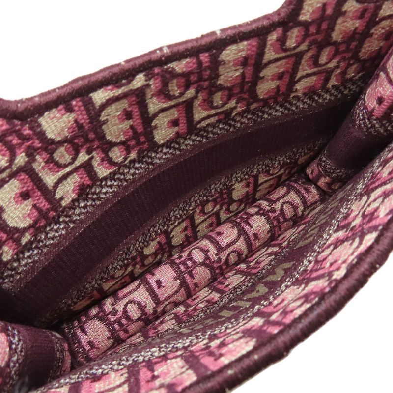 Christian DIOR Book Tote Mini Handbag Canvas Women