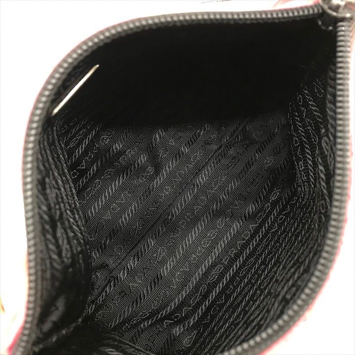 Prada Nylon Tessuto Quilted Pouch Case Pink