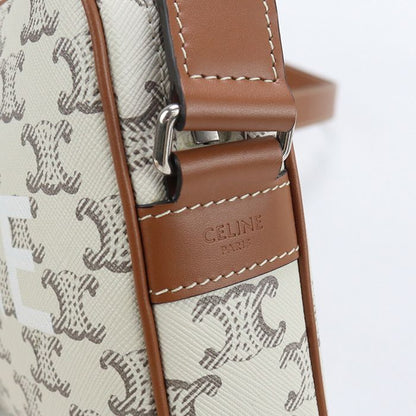Celine Triomphe Canvas Crossbody Shoulder Bag PVC Ladies