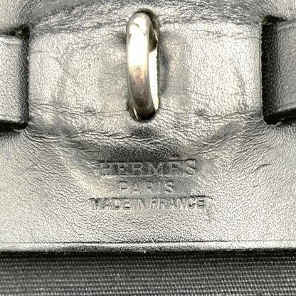 Hermes Yale Bag PM Canvas 2WAY Replaceable Shoulder Bag Handbag Black Ladies Men