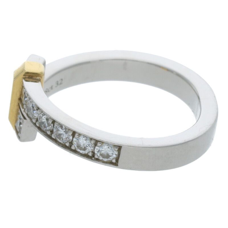 Tiffany & Co Tiffany & Co Edge Bypass Ygplatinum Combination Diamond Ring Men's