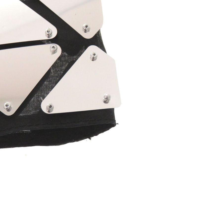 Prada Mirror Panel P126ur S222 Cotton Silver/black Mini Skirt 0333 Prada