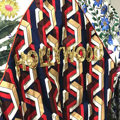 Gucci 476247 Taiga Printed Bomber Jacket Floral Blouson