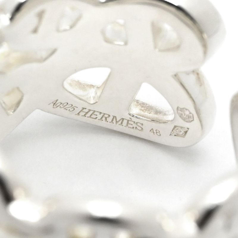 Hermes Ring Chaine D'ancre Anchene GM Silver 925 Silver #48 (Jp8) Accessories