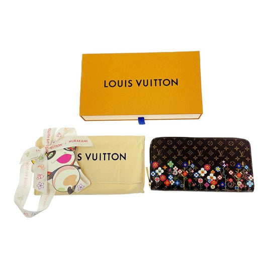 Louis Vuitton M14162 PVC X Takashi Murakami Zippy Wallet Brown 395923 Long