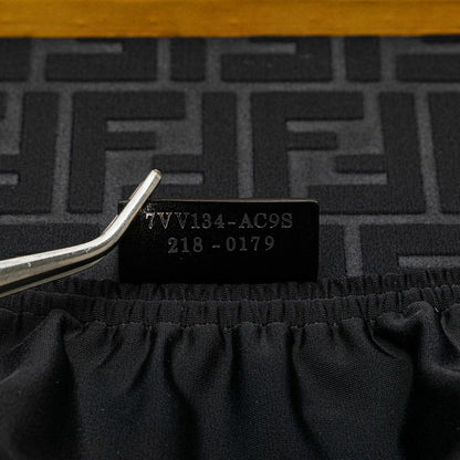 Fendi Logo Trunk Case Shoulder Bag 2WAY 7vv134 Yellow Black Leather Enamel