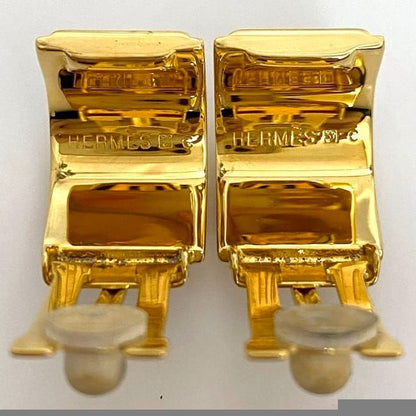 Hermes Earring Ec21464 Gold Excellent Condition GP Cloisonne Used