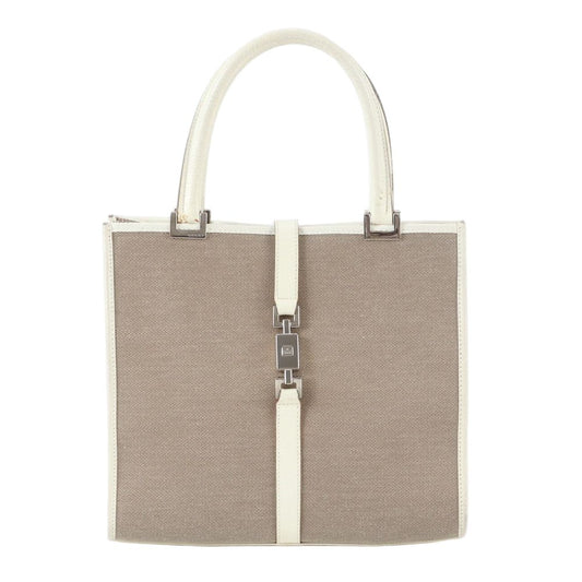 Gucci Jackie 002 Leather Tote Shoulder Hand Silver