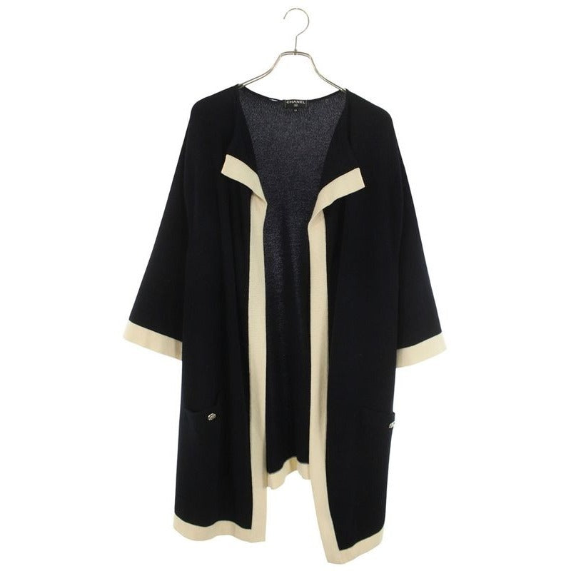 Chanel CC Logo Button Cashmere Long Cardigan 42