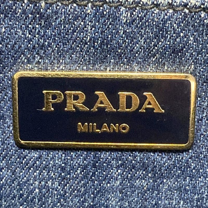 Prada Tote Bag Canapa Blue