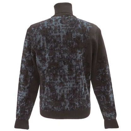 Hermes Sweater Camouflage Knit Wool Nylon Rayon Brown and Blue XS Brown Long