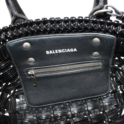 Balenciaga Bistro Xxs Basket Bag Enamel Black Handbag Silver — view 11