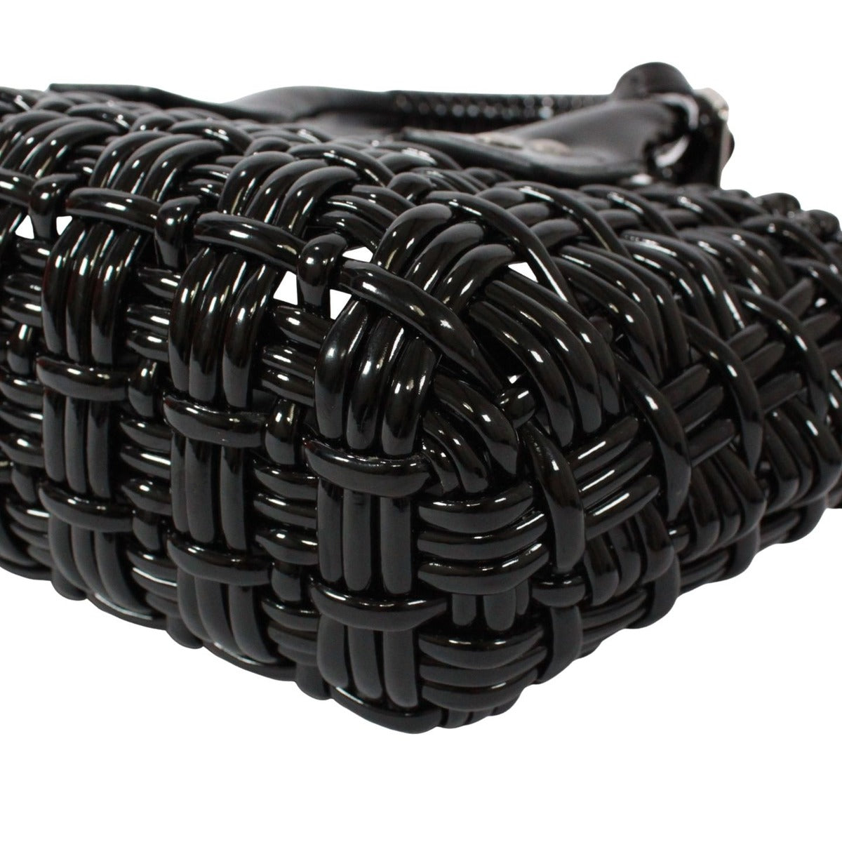 Balenciaga Bistro Xxs Basket Bag Enamel Black Handbag Silver — view 5