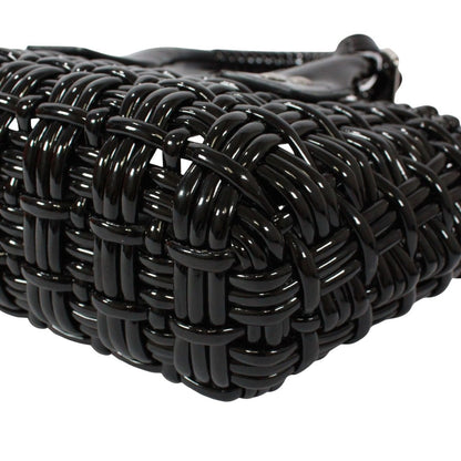 Balenciaga Bistro Xxs Basket Bag Enamel Black Handbag Silver — view 5
