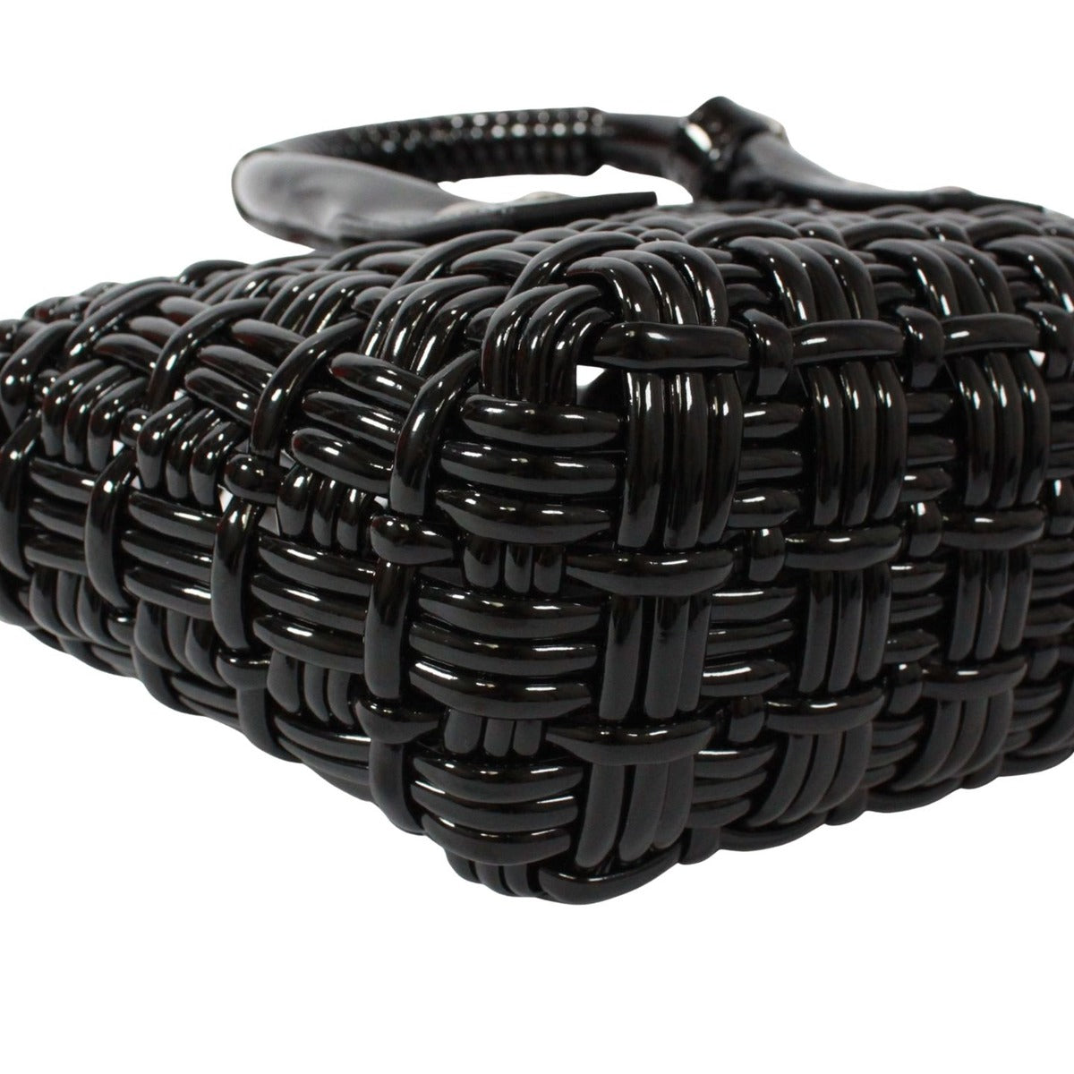 Balenciaga Bistro Xxs Basket Bag Enamel Black Handbag Silver — view 6