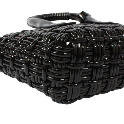 Balenciaga Bistro Xxs Basket Bag Enamel Black Handbag Silver — view 6
