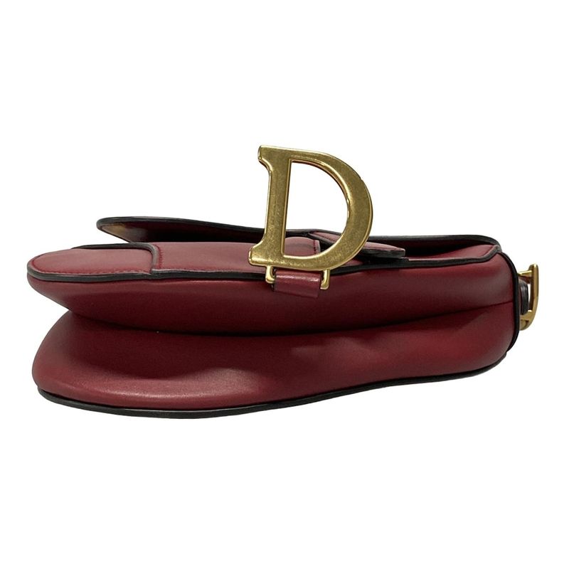 Dior/christian Dior Handbag Saddle Bag Red Leather