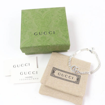 Gucci 814917 Double G Chain Bracelet Accessory Sv925 Silver 18 With Box And