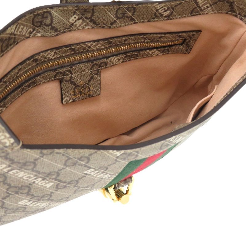 Gucci X Balenciaga Jackie 636706 Polyester Cotton Beige 0294 Handbag Gucci